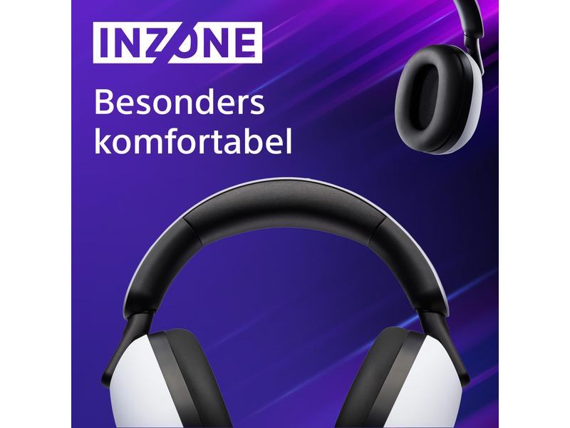 Sony Headset INZONE H9 Weiss Kabelloses Gaming-Headset mit Noise-Cancelling für die PS5 und den PC