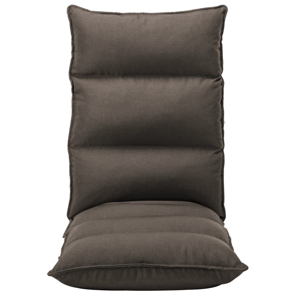 vidaXL Opvouwbare vloerstoel, taupe stof