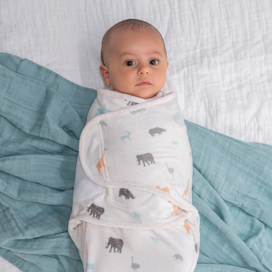 aden + anais™ essentials easy swaddle™ Pucksack 1,5 TOG 3er-Pack wild prairie Velboa 0-3 Monate