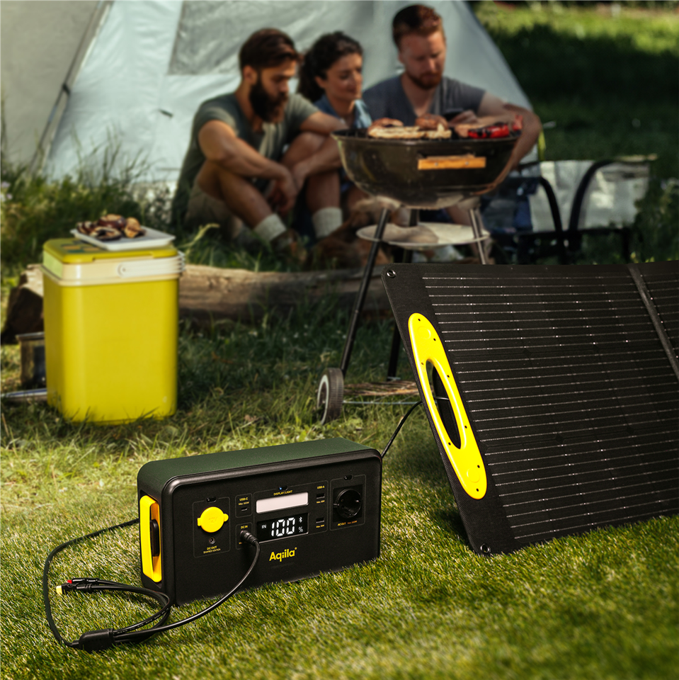 Aqiila - Sunbird P100 - Foldbart solpanel, 100W