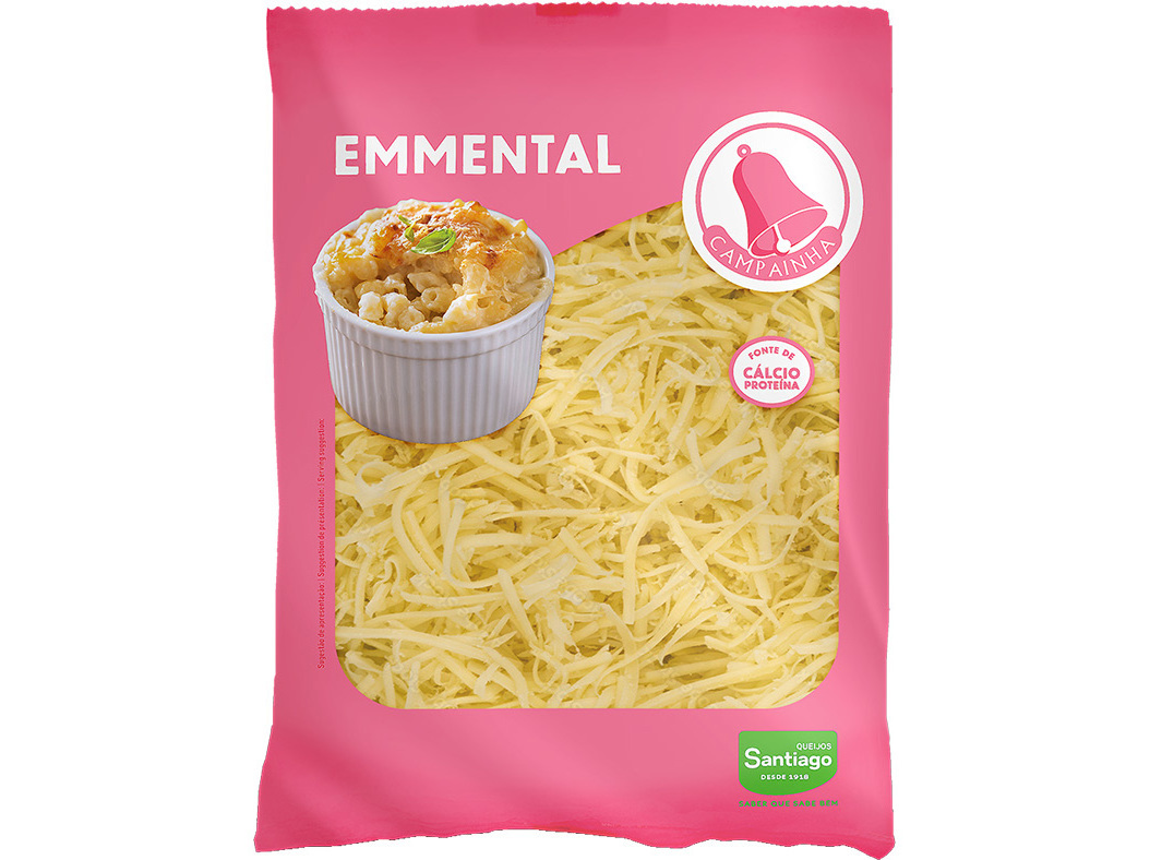 QUEIJO CAMPAINHA EMMENTAL RALADO 150G