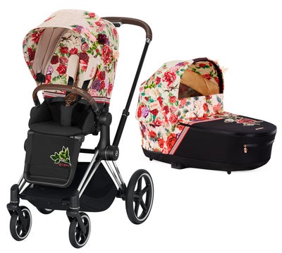 Cybex Priam Duovogn, Chrome Brown/Spring Blossom Light
