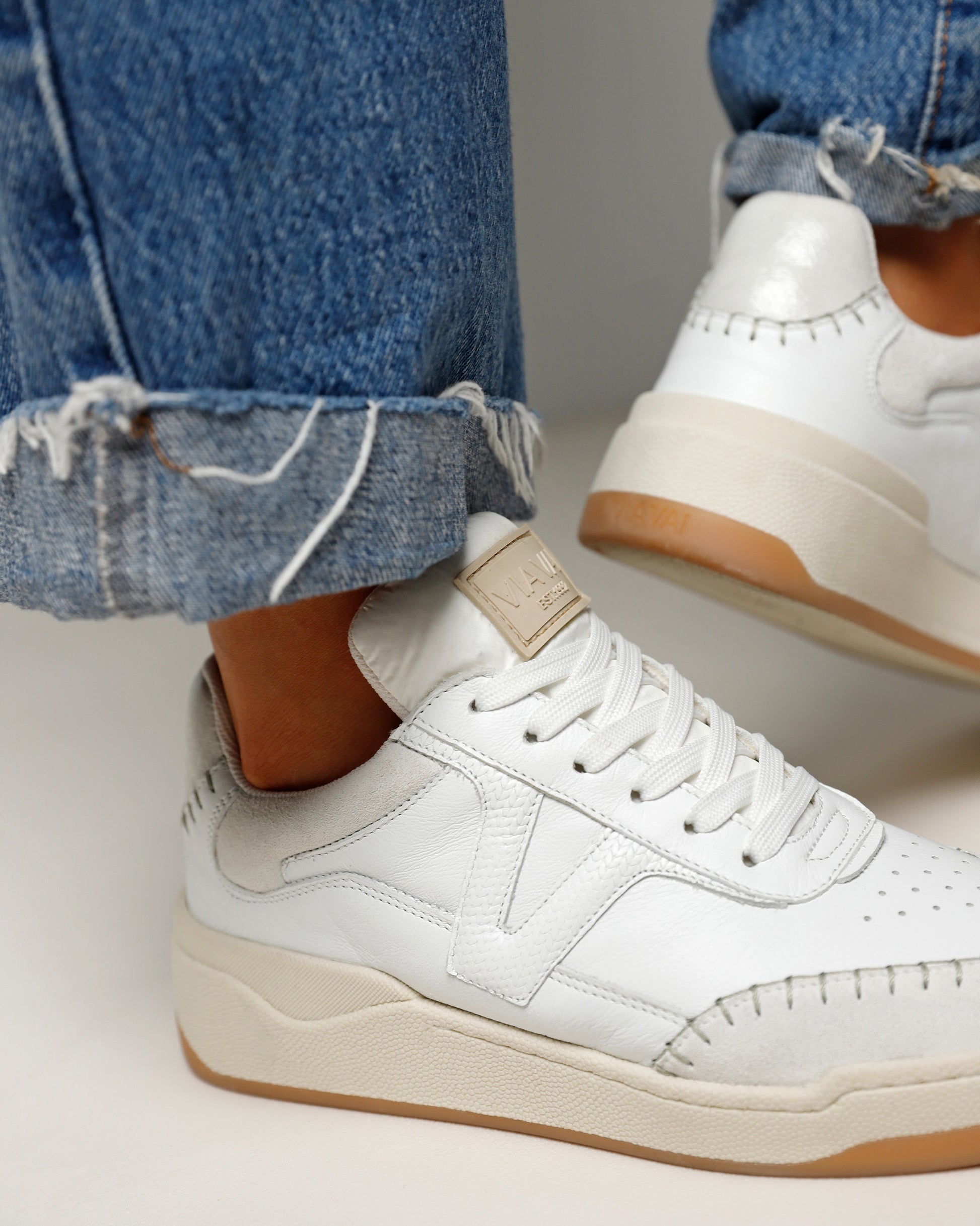 VIA VAI witte dames sneakers Sam Olivia