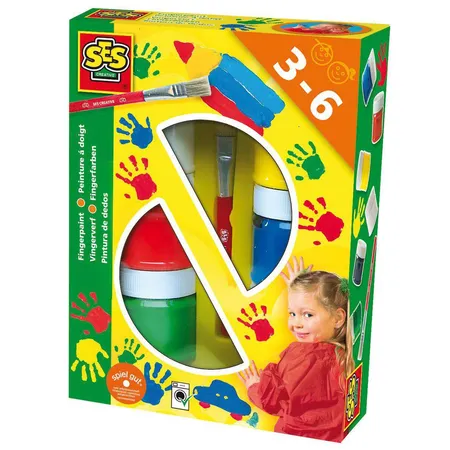 SES Creative 00306 Fingerfarbe, 6 x 50ml