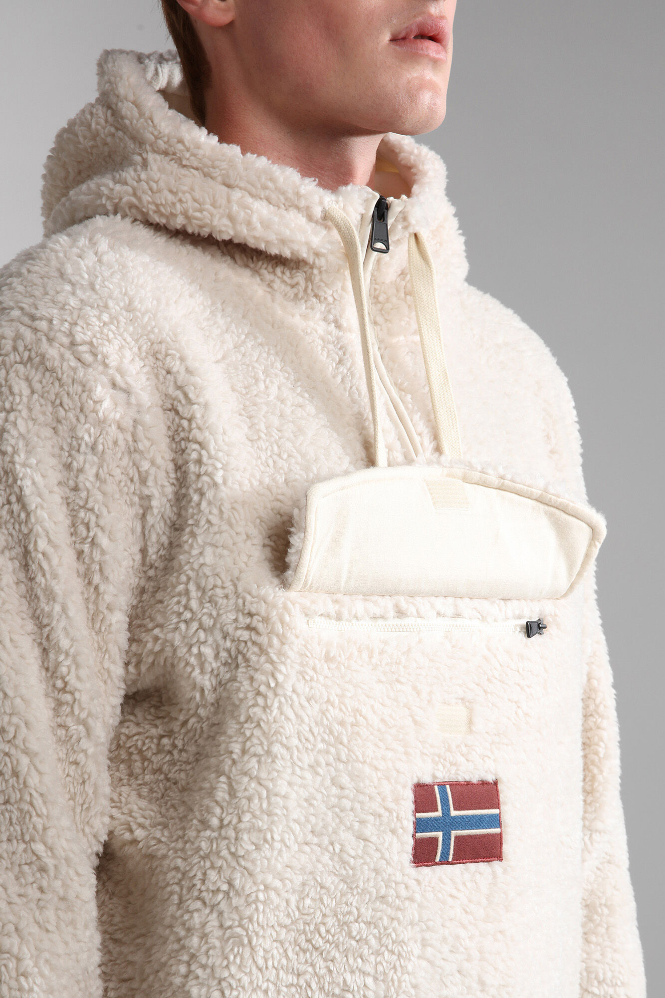 Moletom com capuz Burgee Fleecewear - Marfim