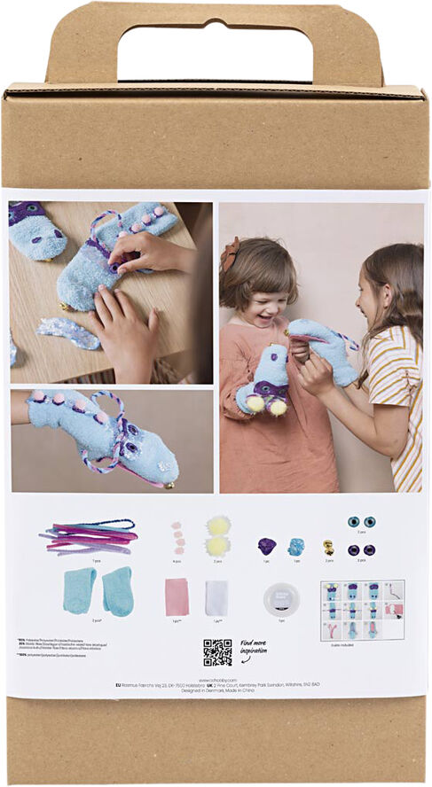 Creativ Company DIY Kit Dekoration, Strømpedukke monster