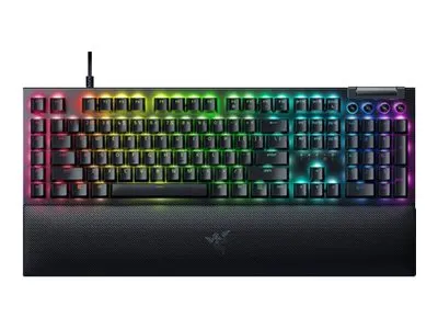Razer BlackWidow V4 - Tastatur - backlit - USB-C - USA - tastkontakt: Razer Yellow