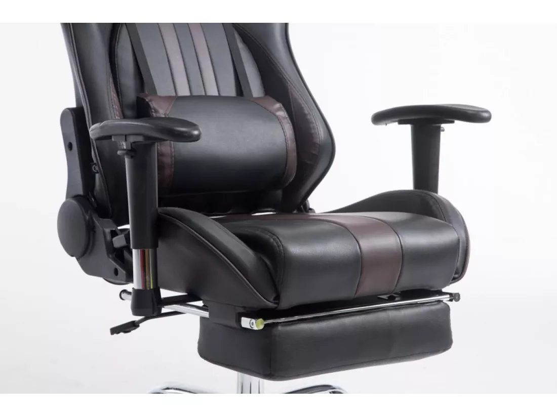 Chaise de bureau - Similicuir - Noir / Marron - Limit