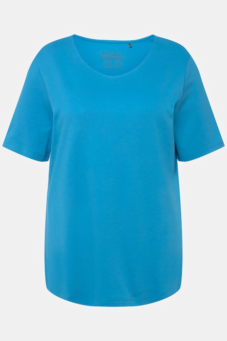 Shirt, doppellagige Vorderseite, Slim, Rundhals, Halbarm
