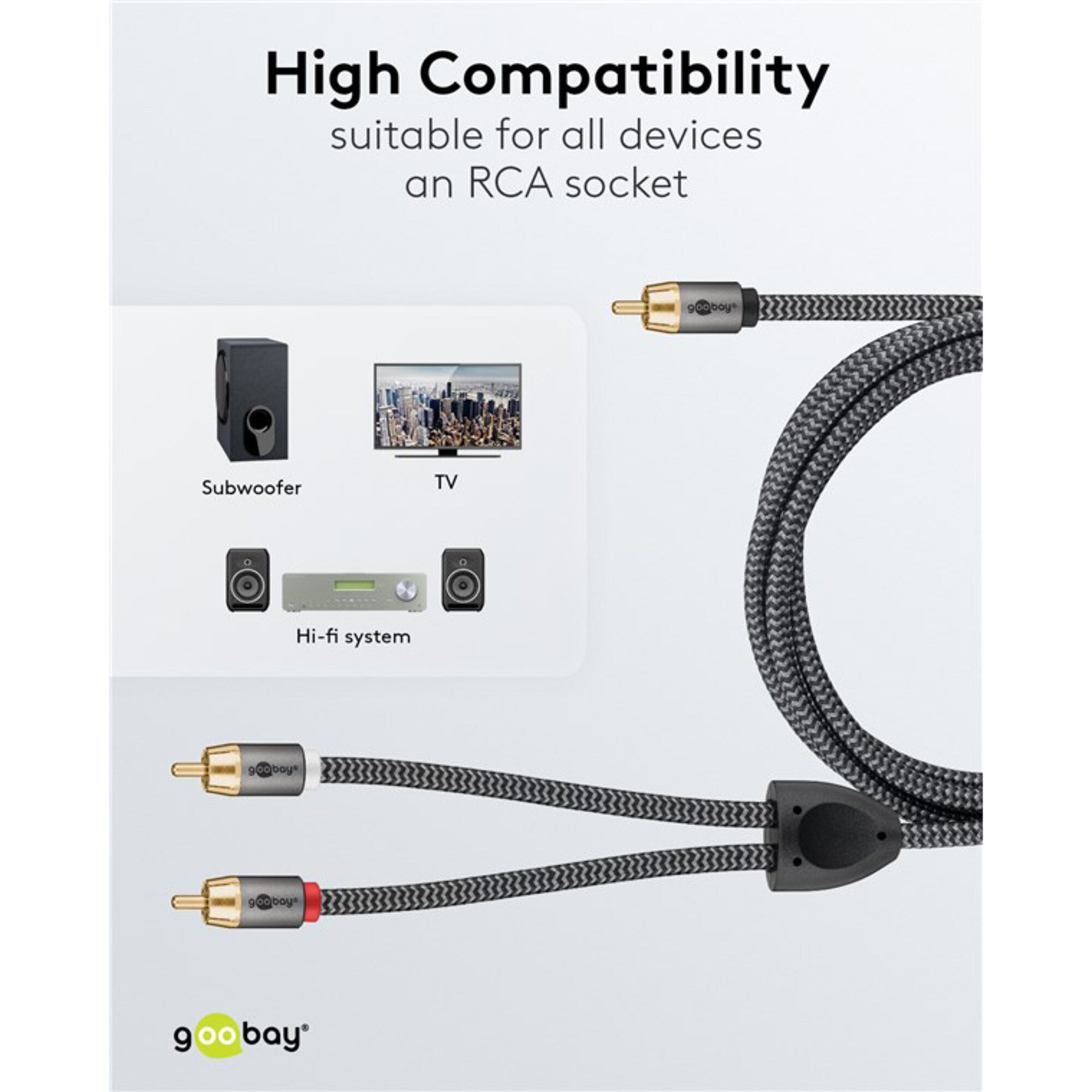 goobay Kabel Plus Cinch Y-Kabel