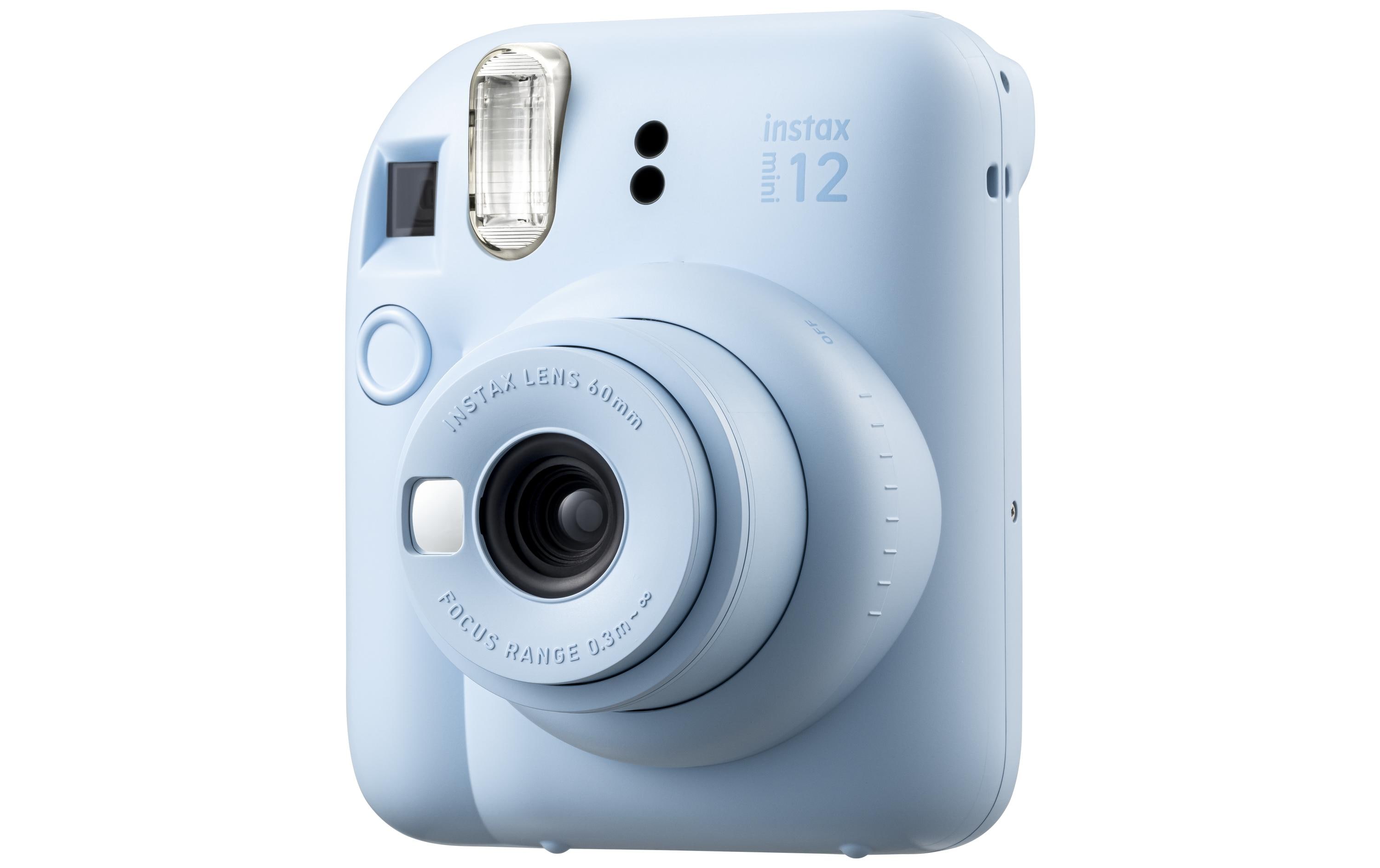 Fotokamera Instax Mini 12 BlauSofortbildkamera mit Blitz und Selfie-Modus