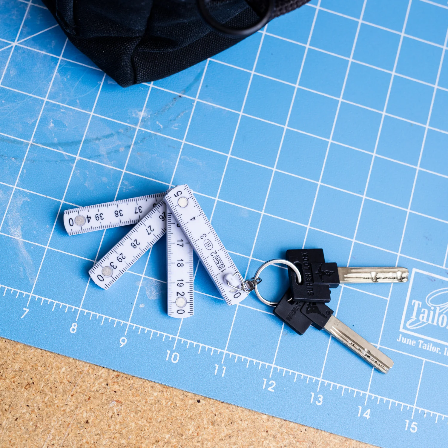 Mini Folding Ruler Keyring