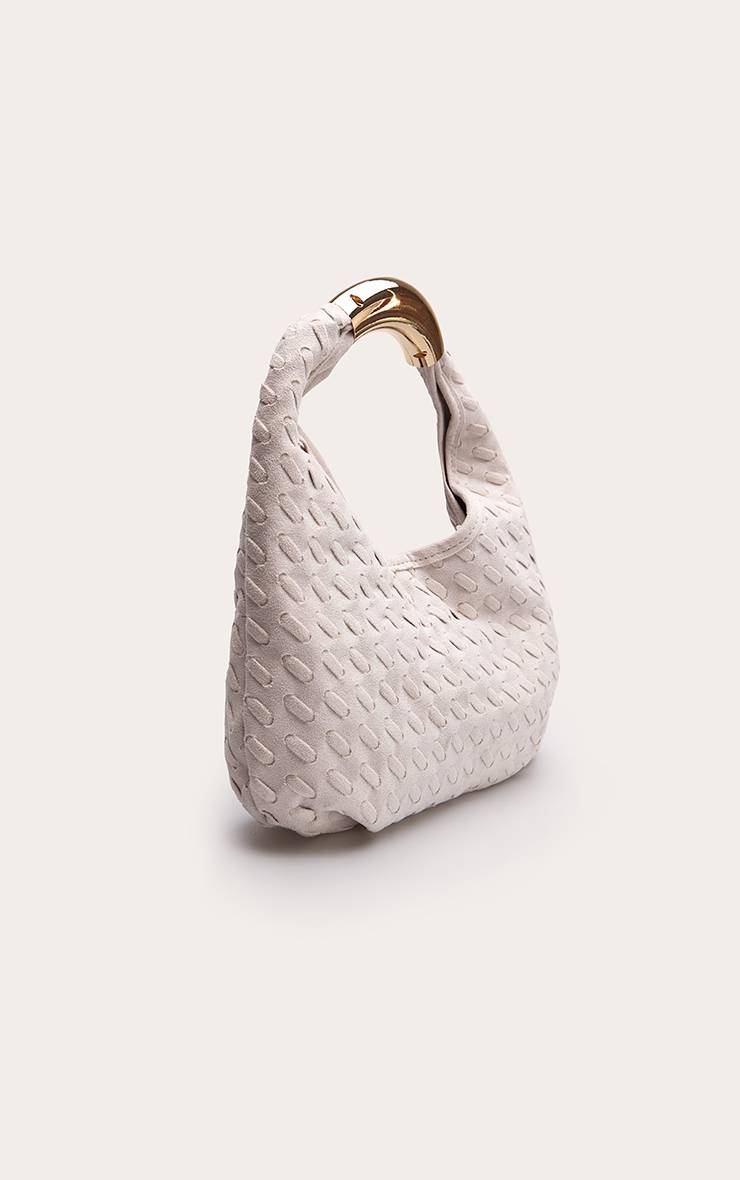 Crème Sac À Bandoulière En Synthétique Tressé