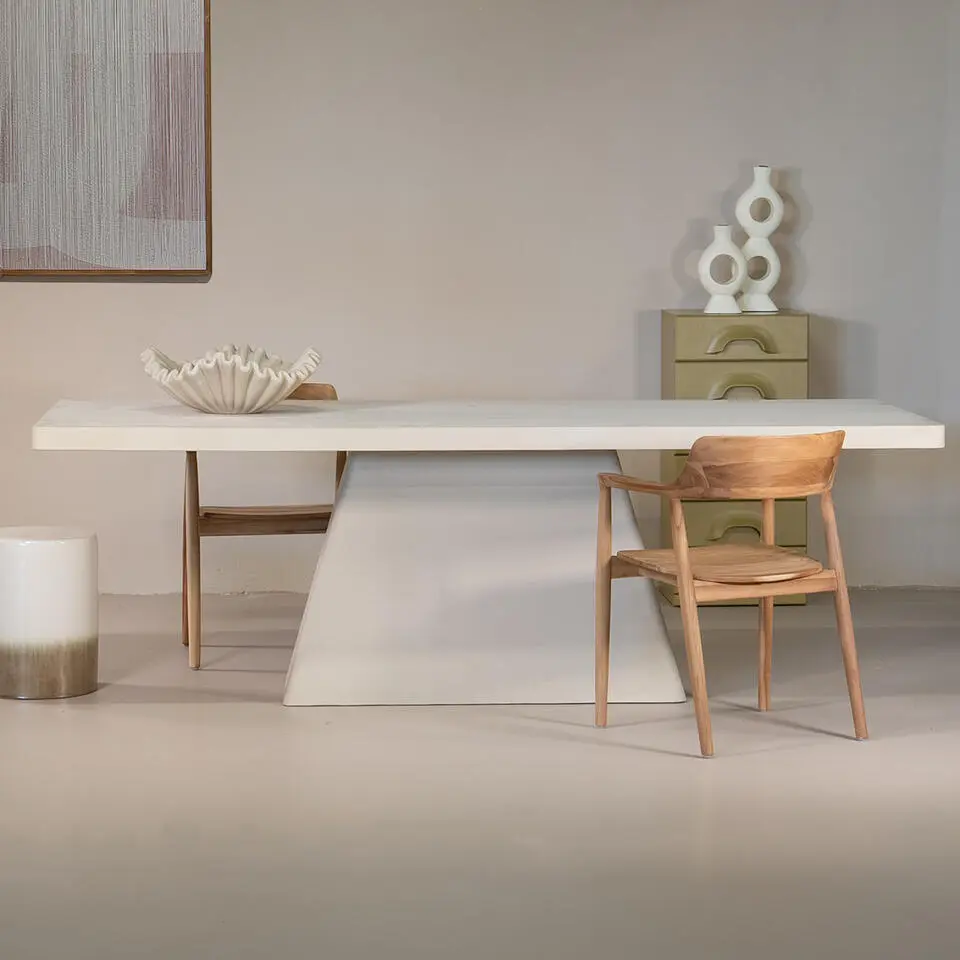 Eettafel Rechthoek 200cm - Beige Eco Composiet - Avia