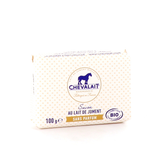 Savon solide sans parfum au lait de jument Bio Chevalait