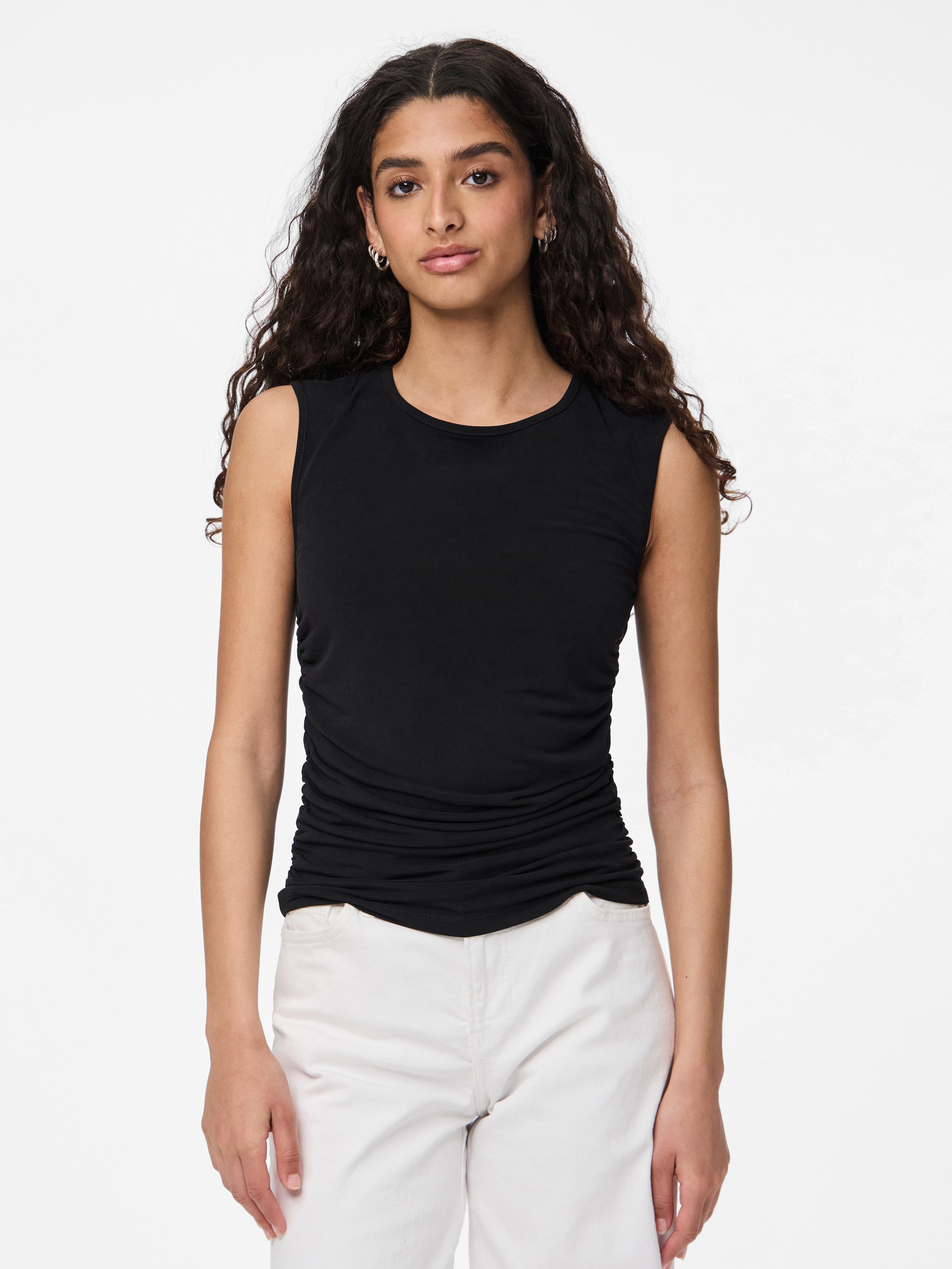 pieces Shirttop »PCMADISON SL RUCHING TOP NOOS BC«