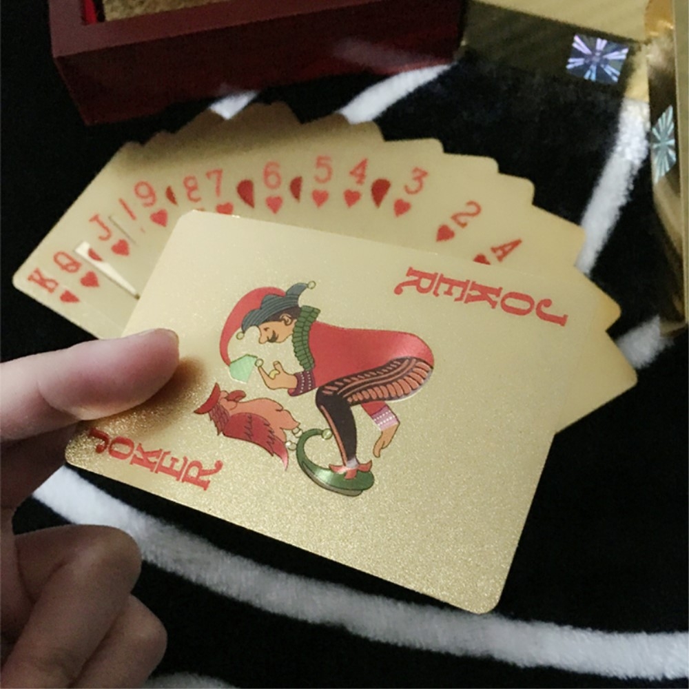 Wasserfestes Poker-Karten Deck aus Kunststoff - Gold