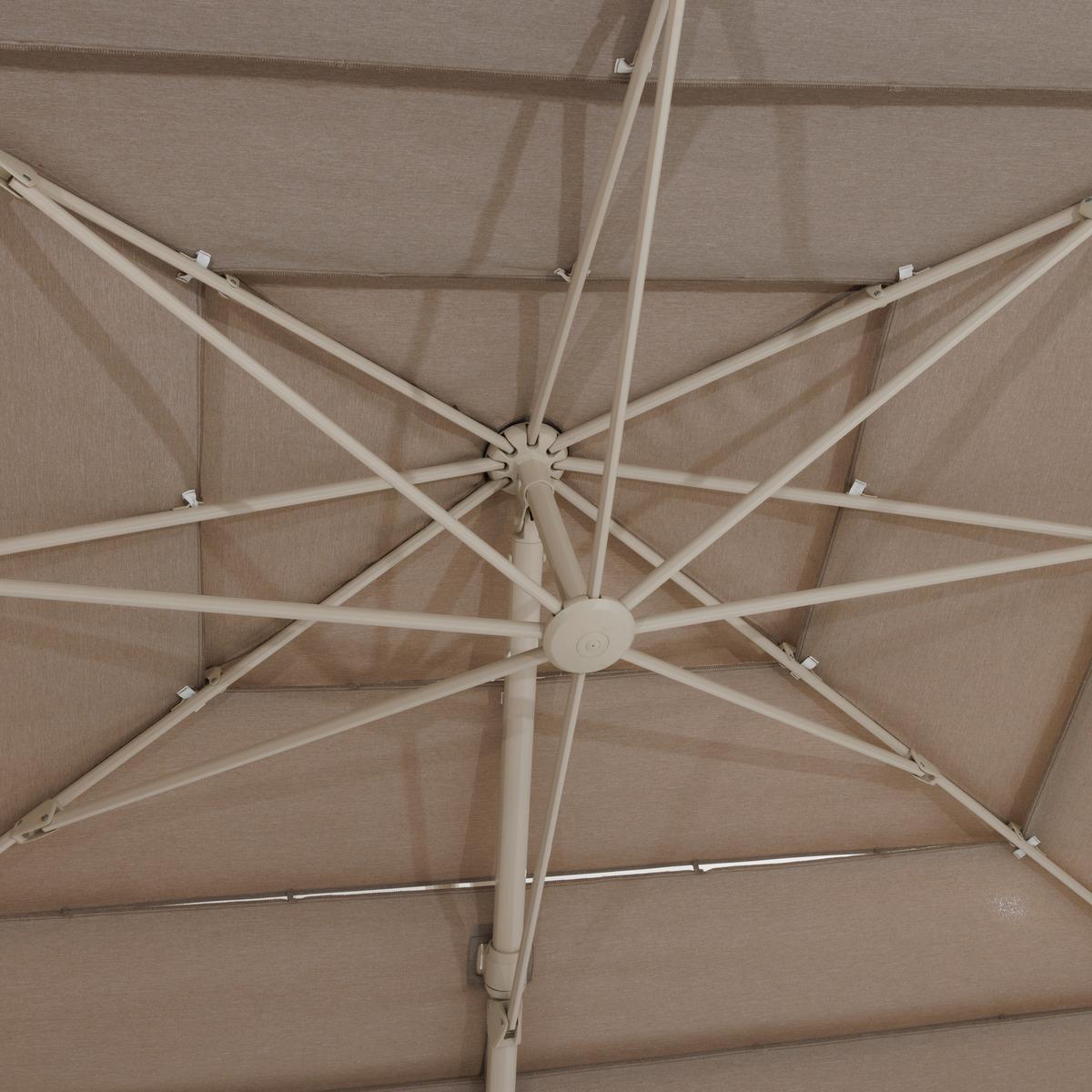 PARASOL DECENTRE MELHIA 4X3M MULTI TOILE LIN
