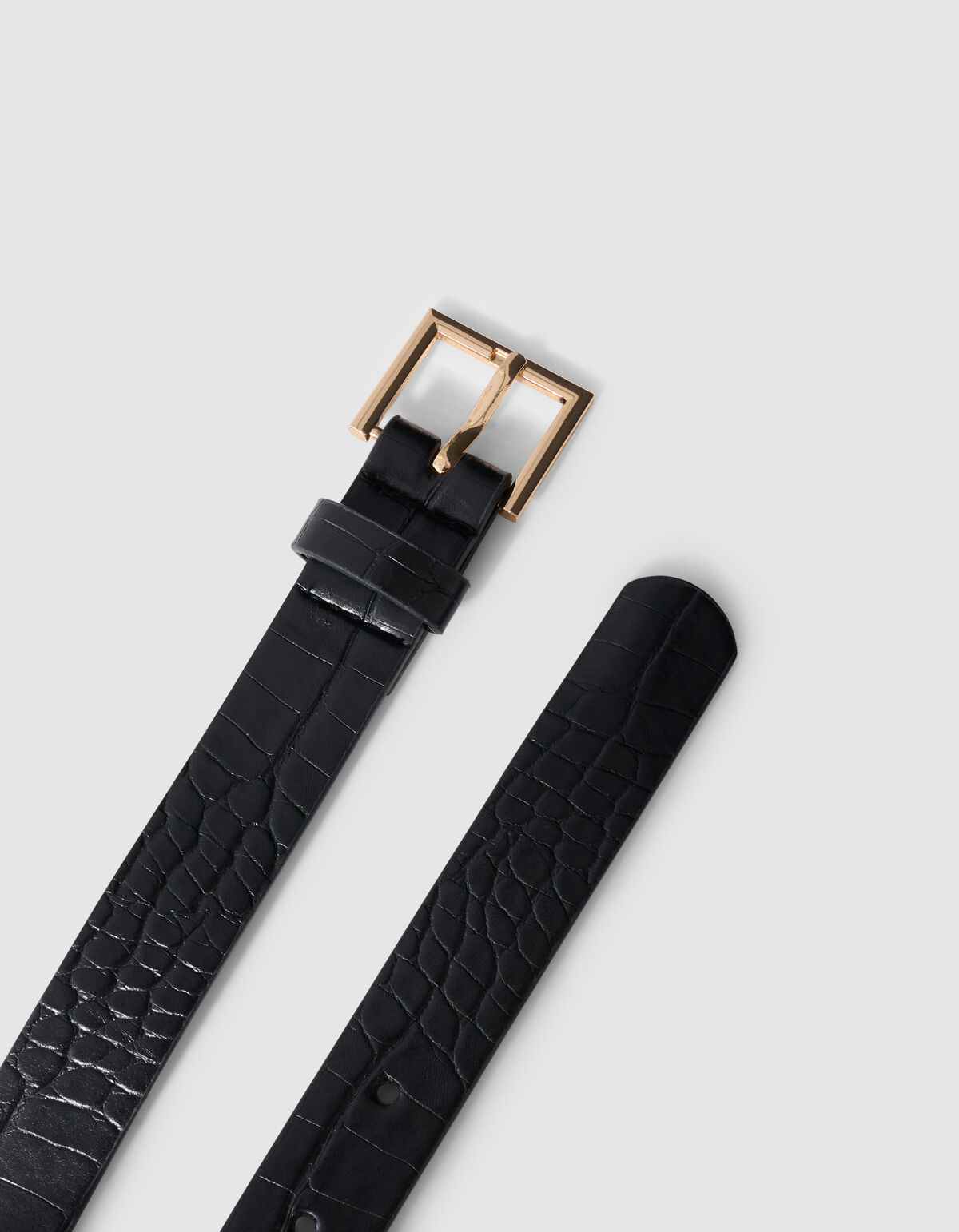 Croco Riem Zwart/Goud