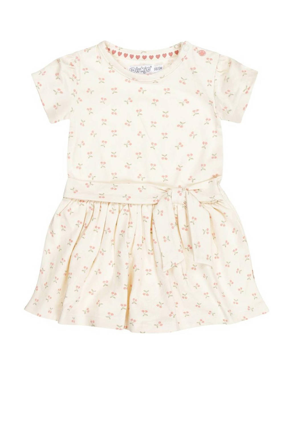 Dirkje jurk Dress ss met all over print wit