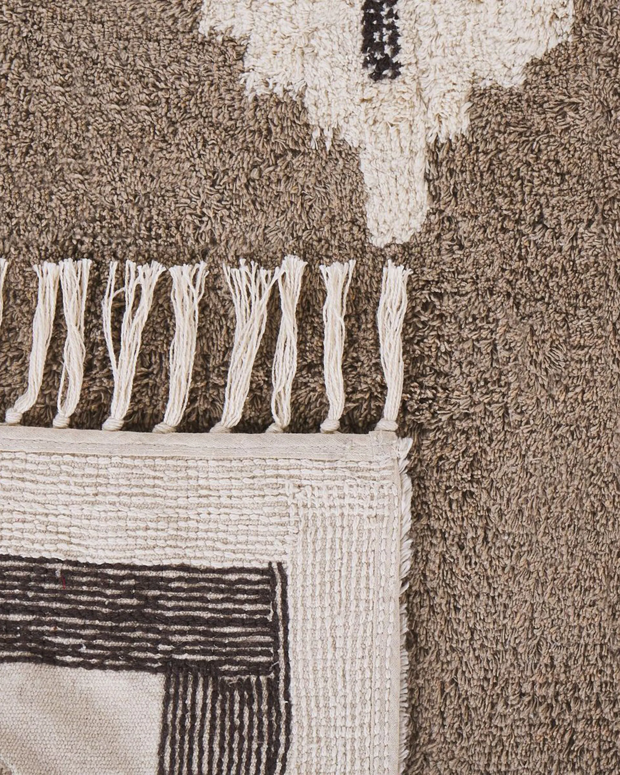 Vloerkleed GEYVE Beige 160 x 230 cm Katoen