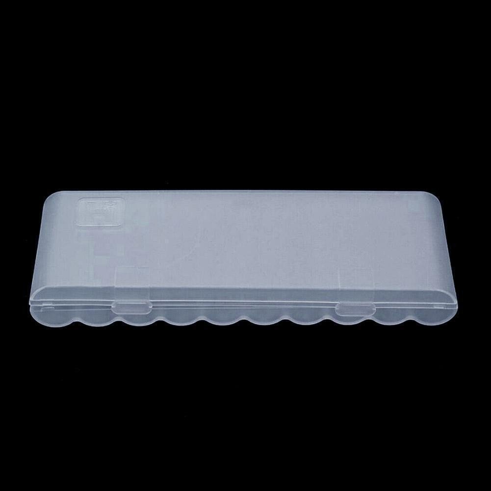 (19x7.5cm) Batterie Aufbewahrungsbox Batterien Organizer für Batterien Typen AA / AAA / 18650-Batterien - Transparent