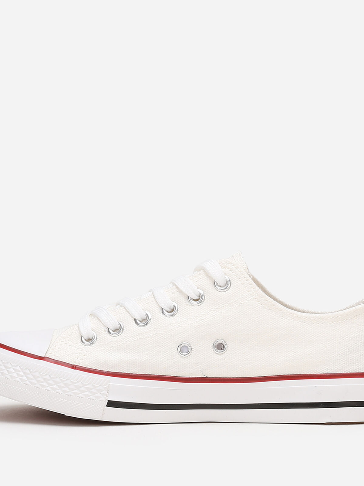 Tennis basses en toile- Blanc