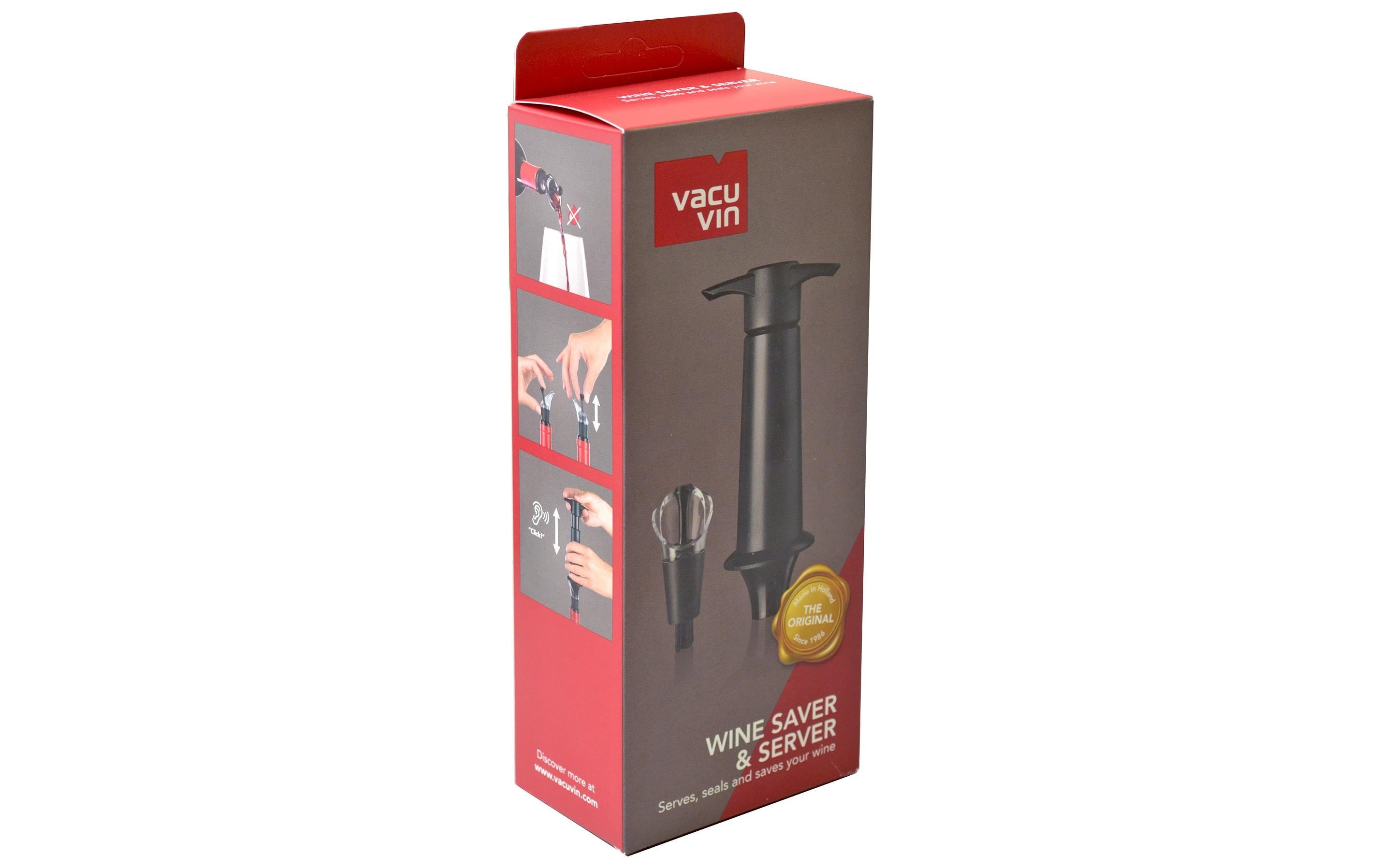 Vakuumpumpe Wine Server + 1 Ausgiesser Verschluss SchwarzWine Server Pumpe