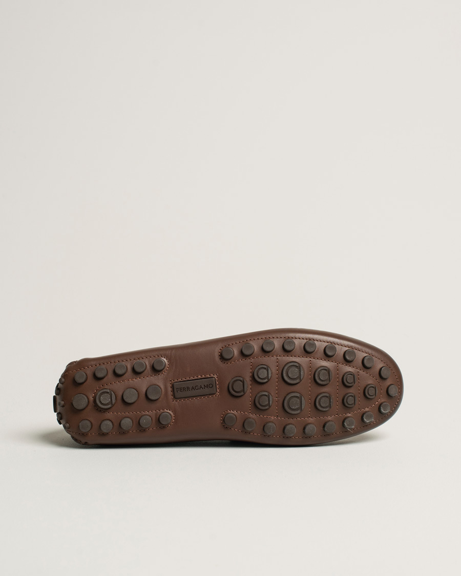 Ferragamo Driver Gancini Ornament Brown Calf UK8,5 - EU42,5