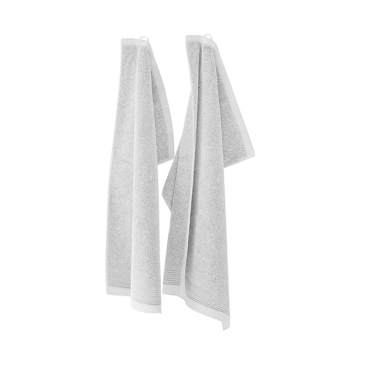 Lot 2 serviettes de toilette blanche Koros 50 x 30 cm GoodHome