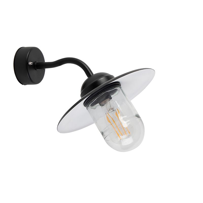 Smart buiten wandlamp zwart IP44 incl. WiFi A60  - Munich