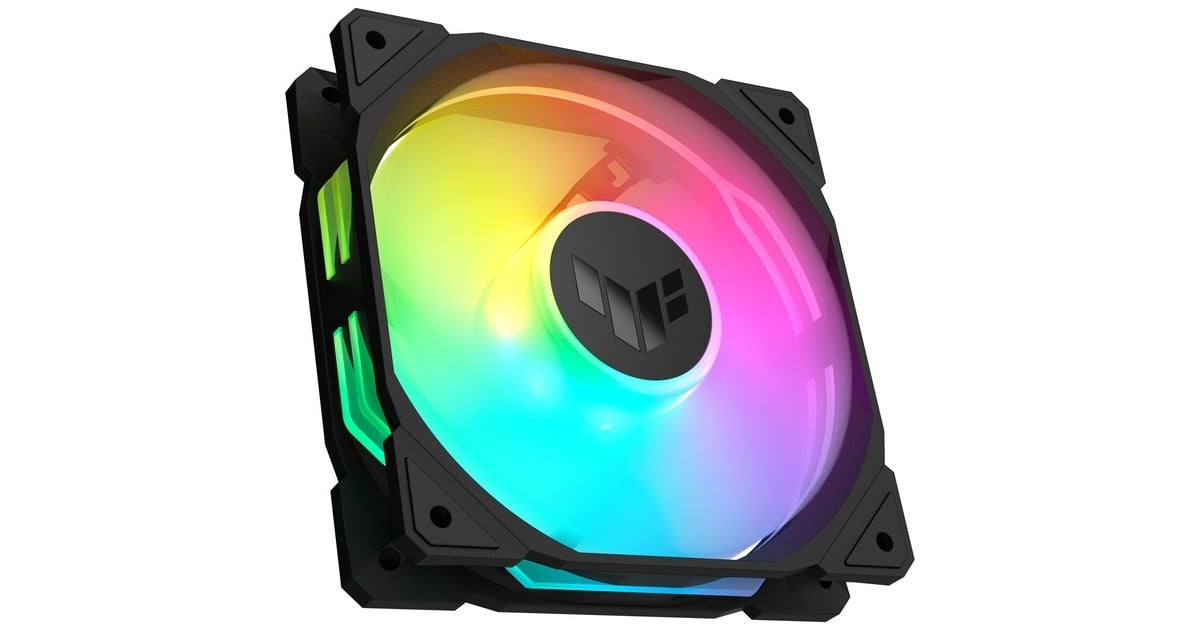 ASUSTUF Gaming TR120 ARGB Reverse case fans  (Zwart, 3 stuks, 120 x 120 x 25 mm)