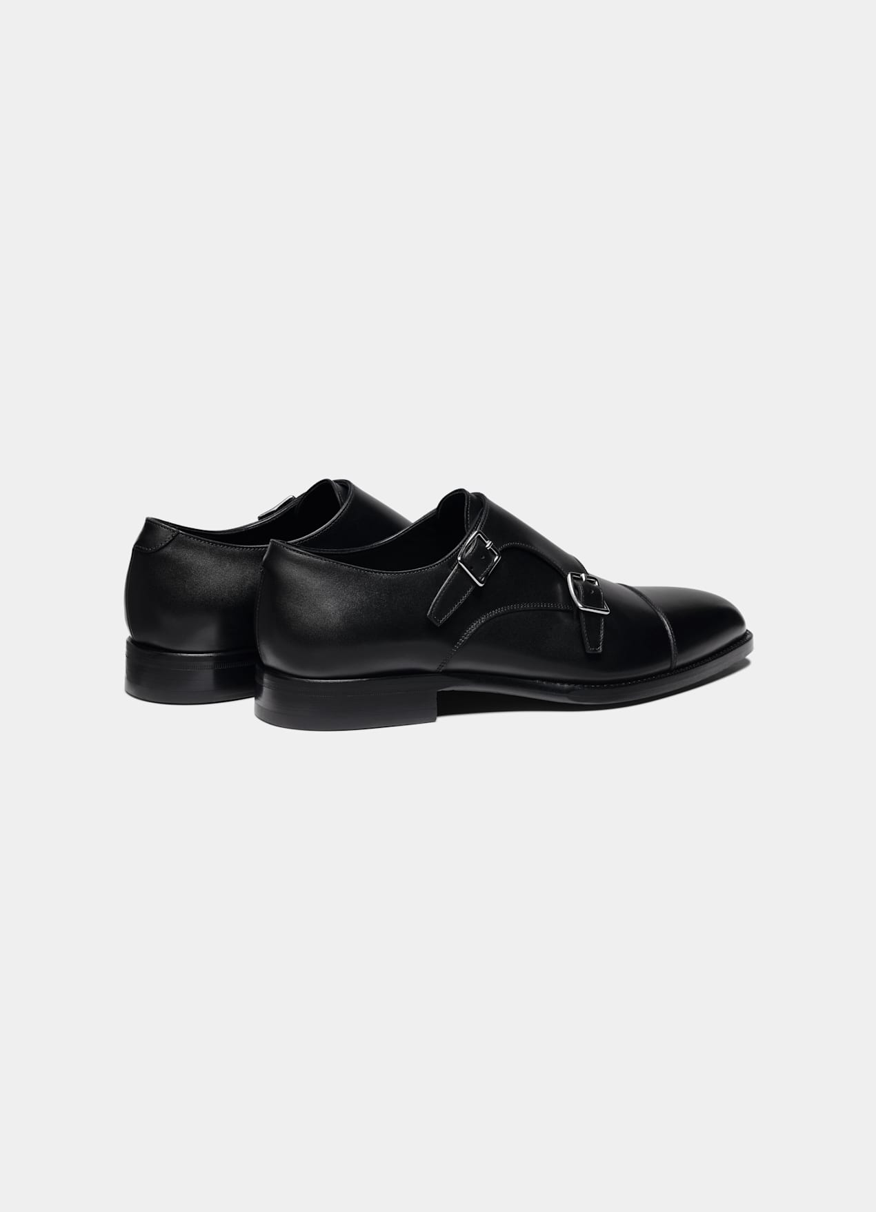 Chaussures double boucle noires - Fabrication italienne
