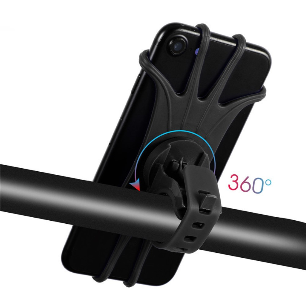 Universal Fahrrad Bike Velo Silikon Halterung 360° Drehbar Handy / Smartphone (4