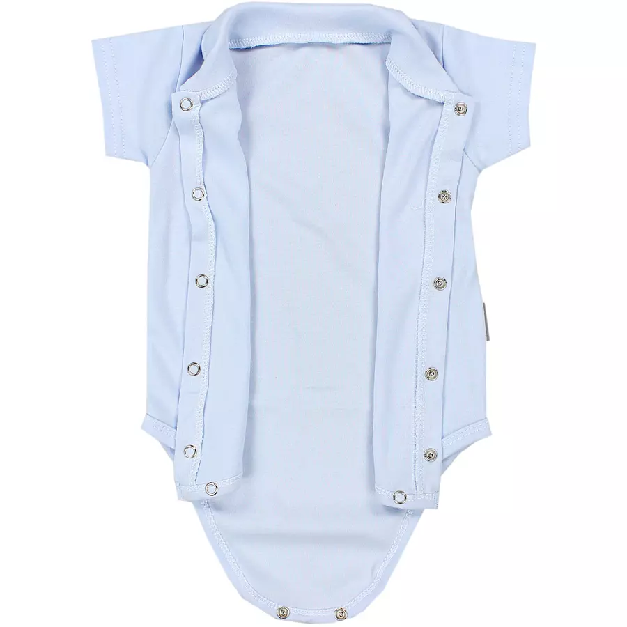 TupTam Baby Jungen Langarm Kurzarm Body mit Kragen hellblau