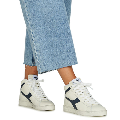 Diadora - GAME L HIGH WAXED - Blanc / Marine