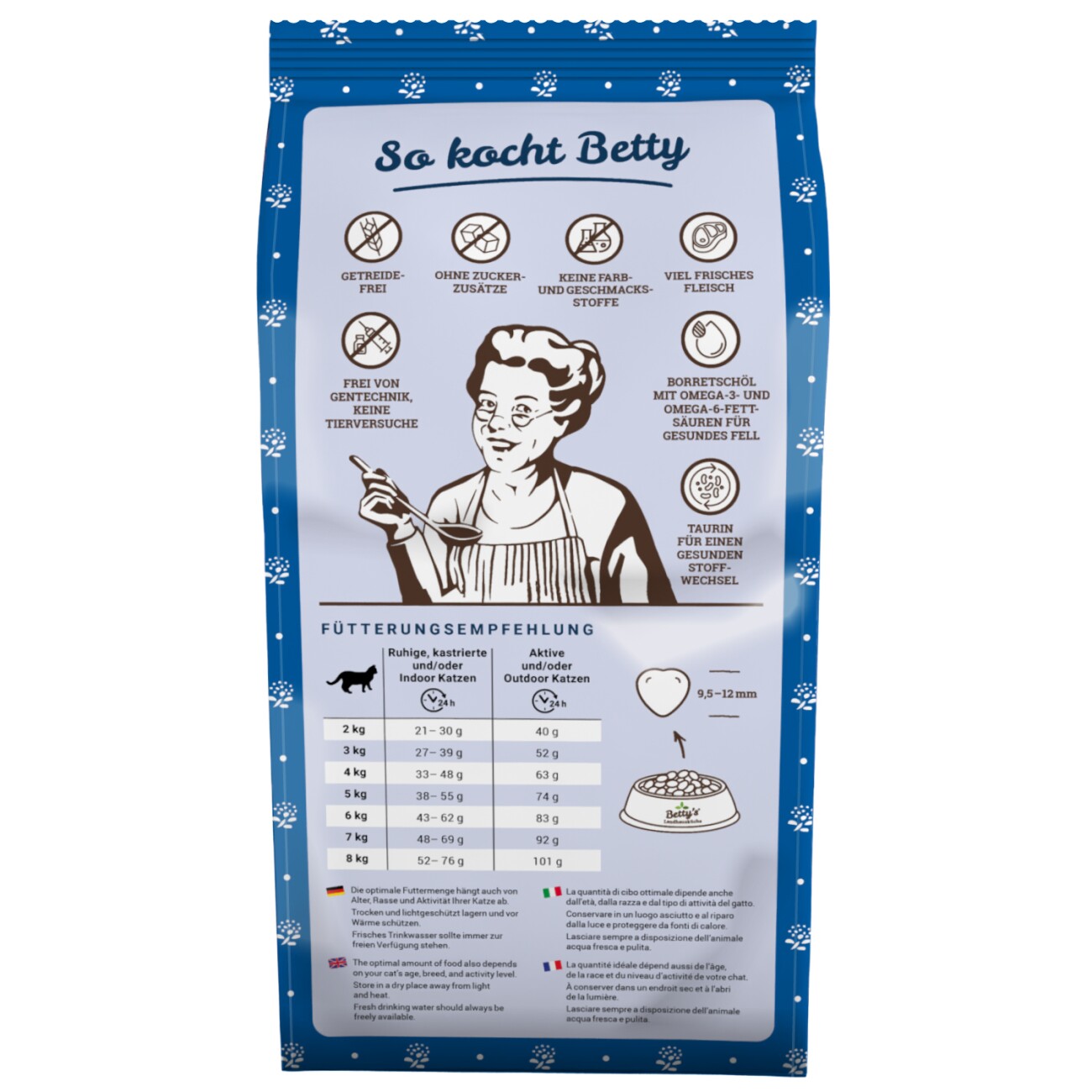 Betty's Landhausküche Trockenfutter Huhn Forelle 300 g