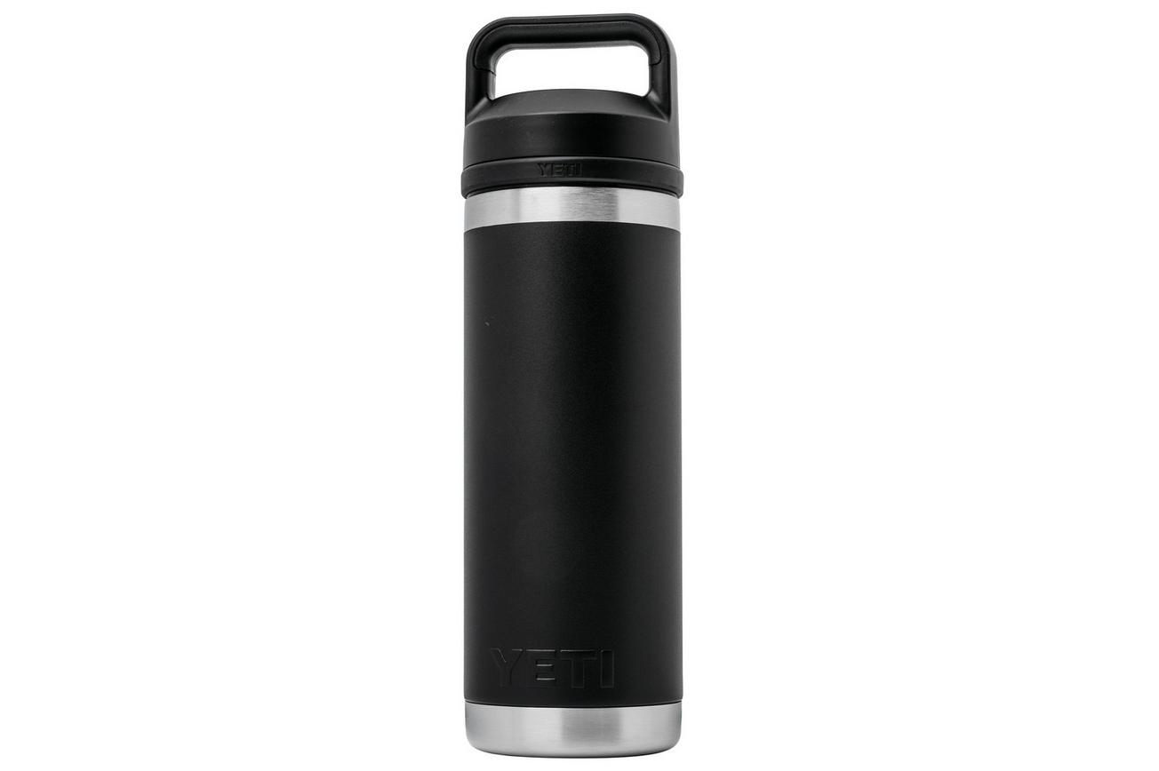 Yeti Rambler Bottle 18oz Chug Cap, Black, thermosfles met drinkdop, 532 ml