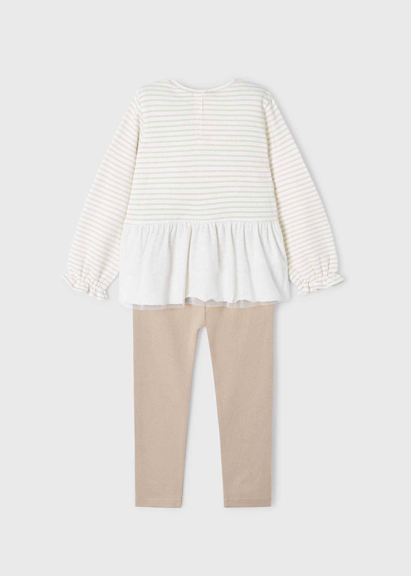 Conjunto de duas peças com blusa de moletom bordada para meninas