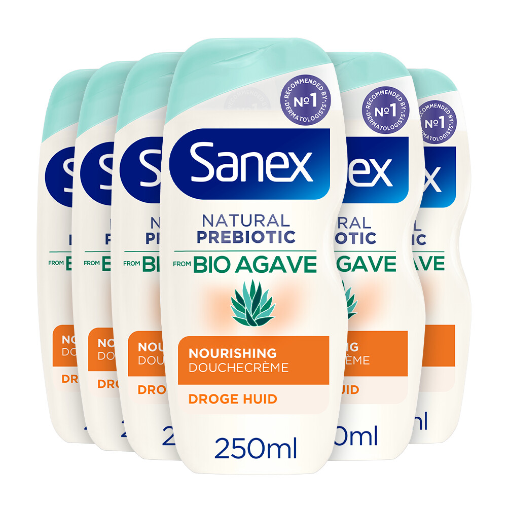 6x Sanex Agave Nourishing Douchecrème250 ml