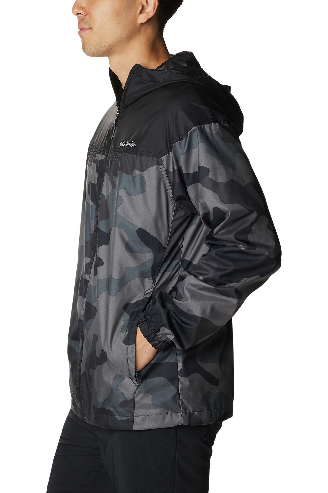 Jaqueta corta-vento masculina Columbia Flash Challenger™ - Nova - Preta