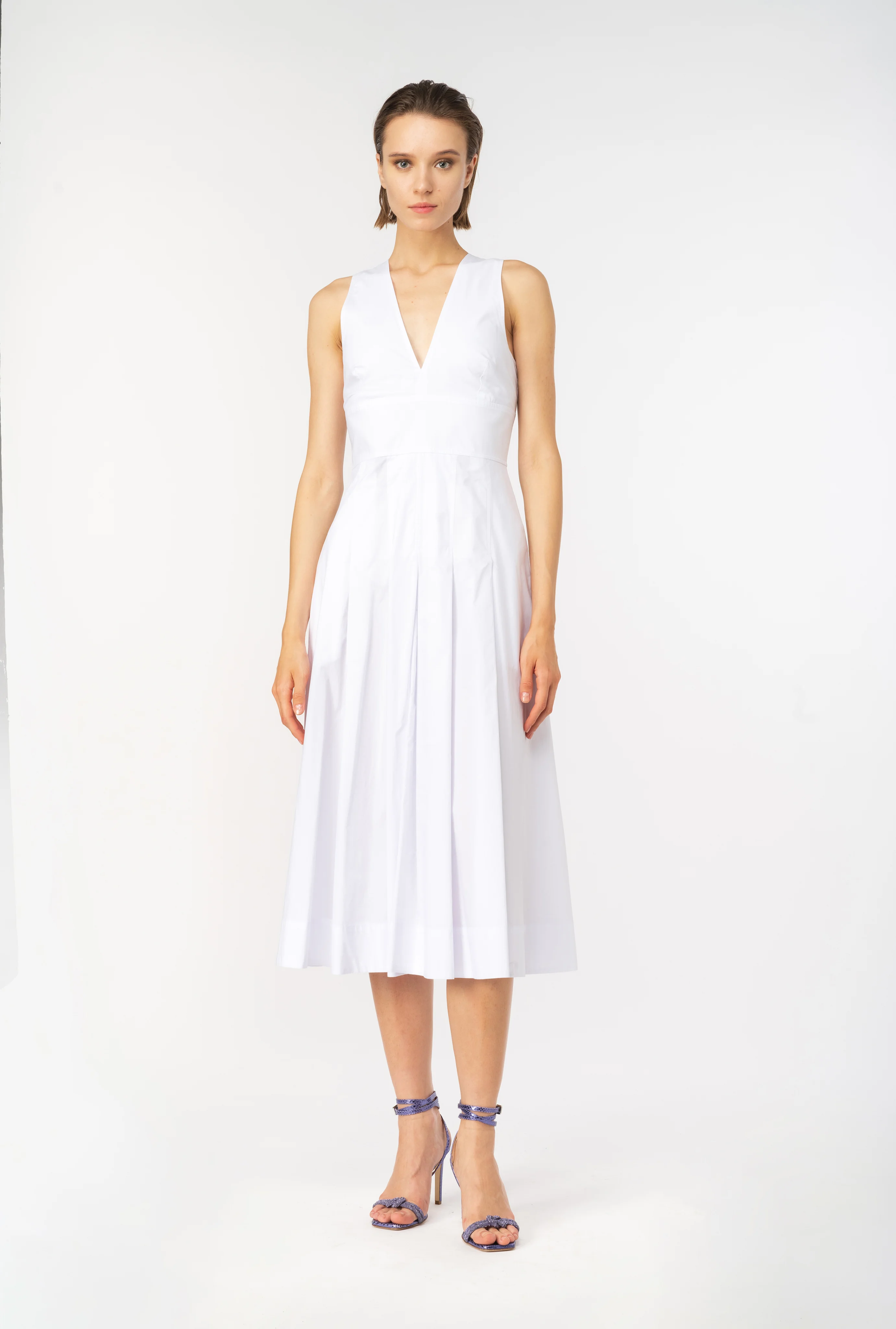 Robe plissée | Blanc