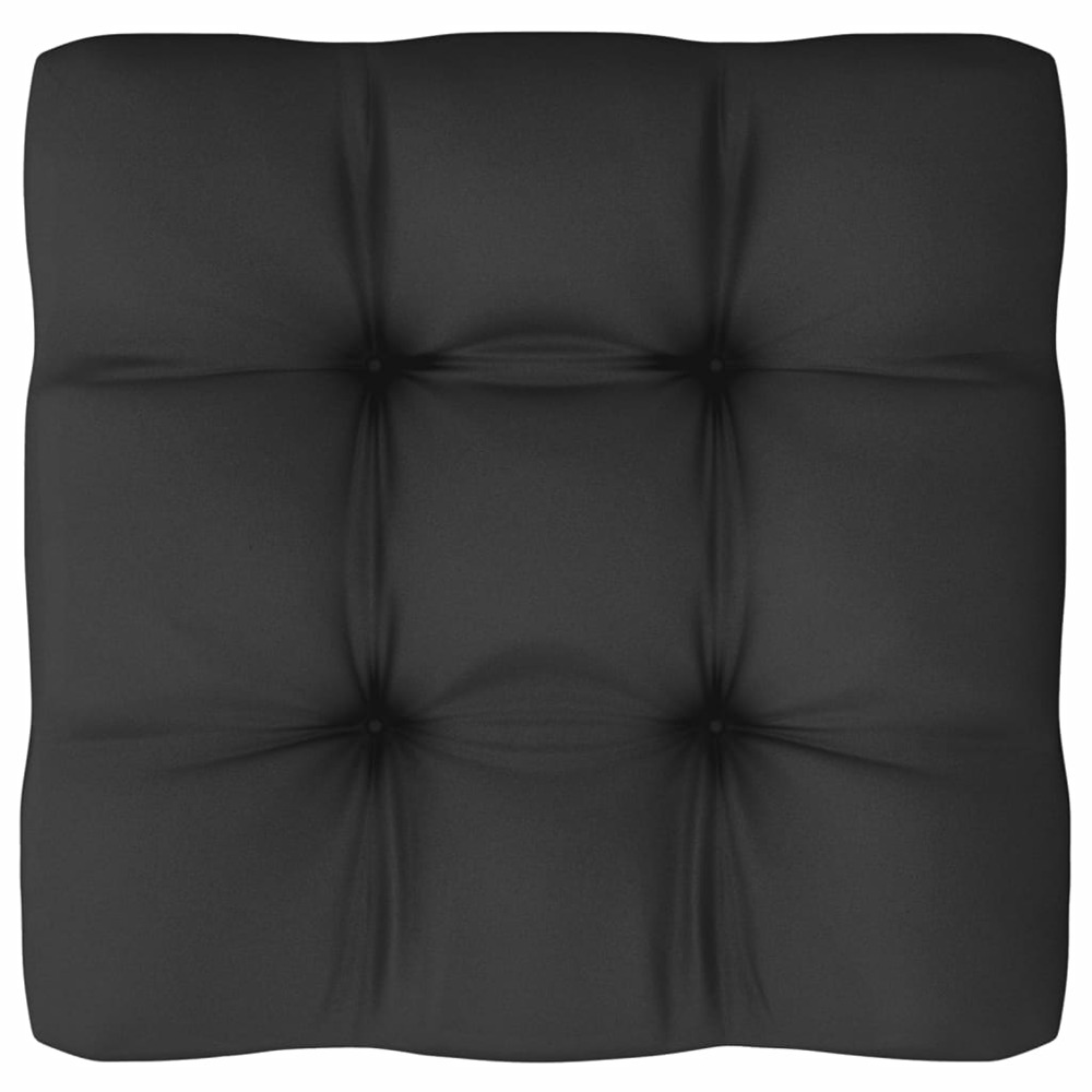 Salon de jardin meuble d'extérieur ensemble de mobilier 9 pièces avec coussins noir bois de pin massif