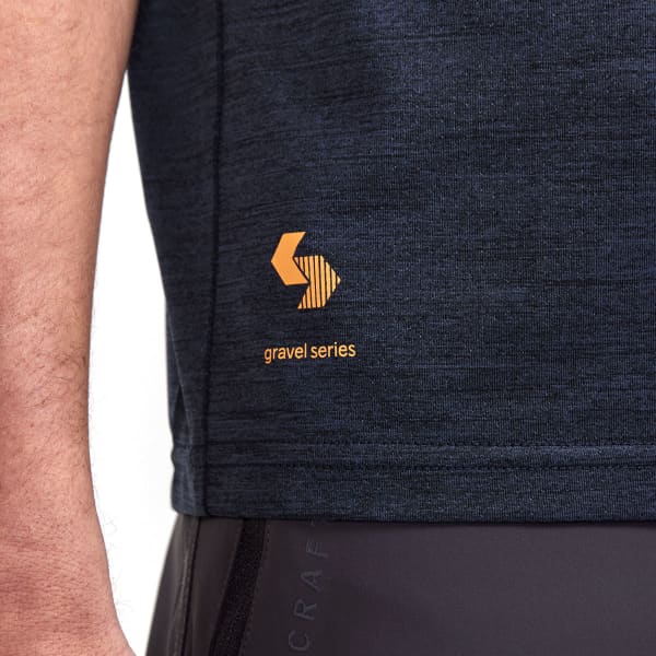 Maillot VTT CRAFT ADV GRAVEL SS TEE BLACK-MELANGE