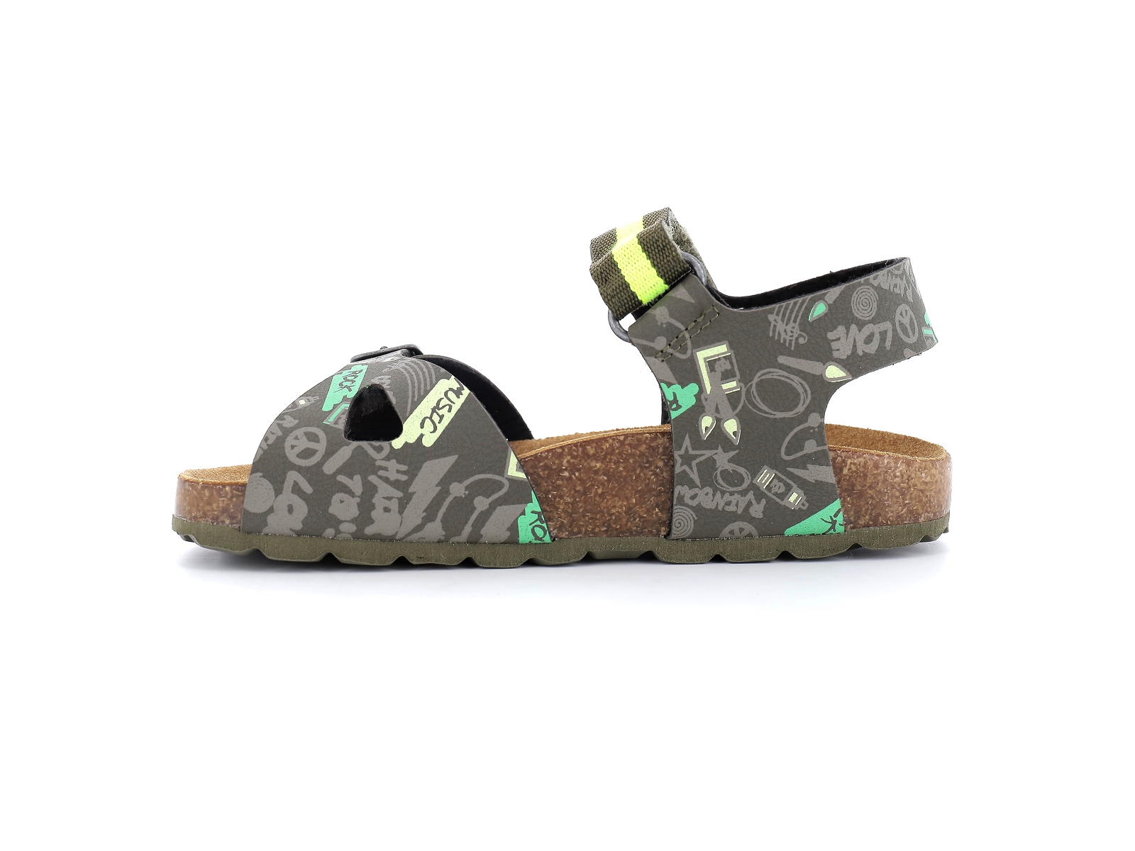 Kickers-SOSTREET Matières combinées Kaki