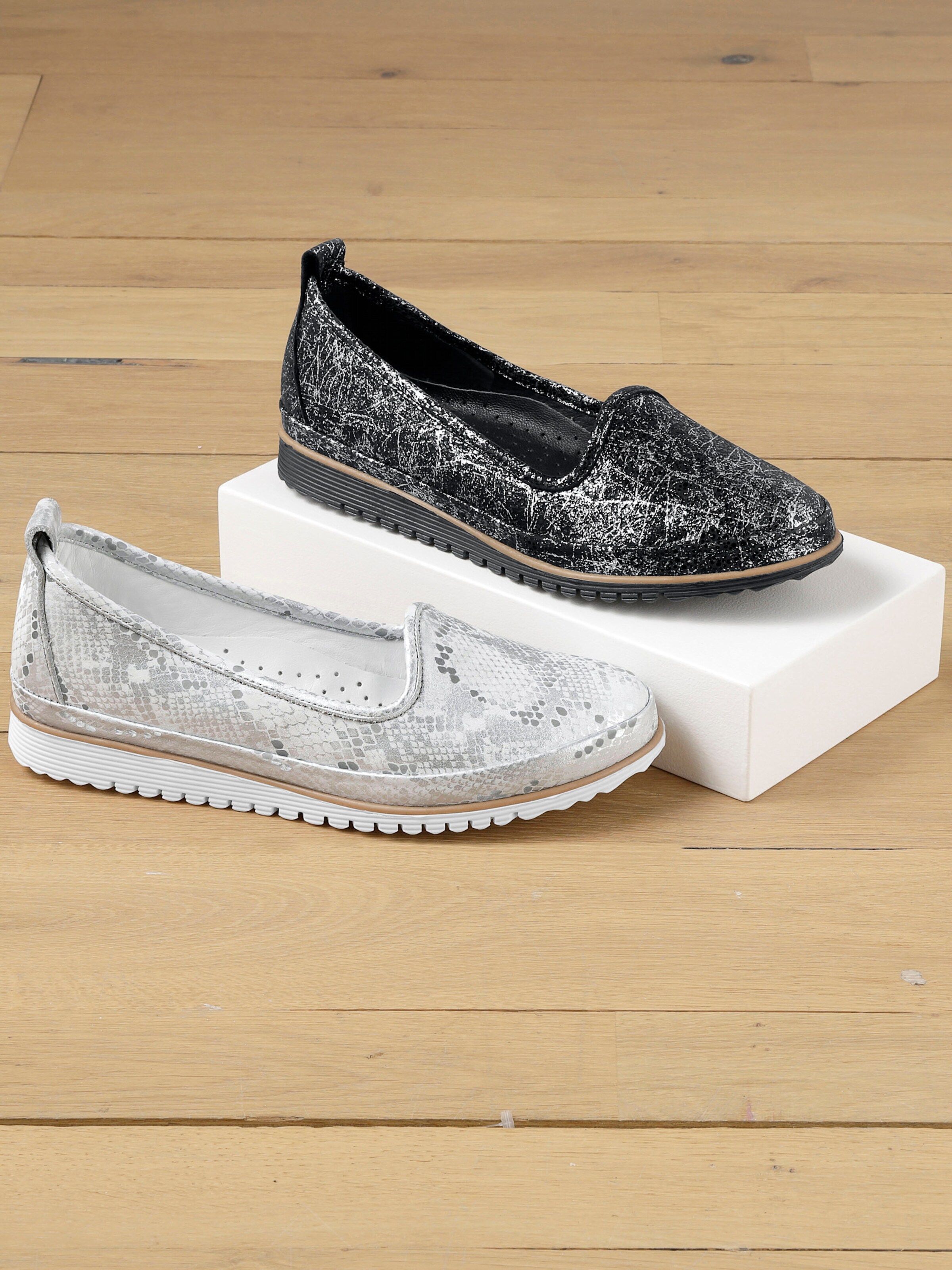 heine Slipper in schwarz