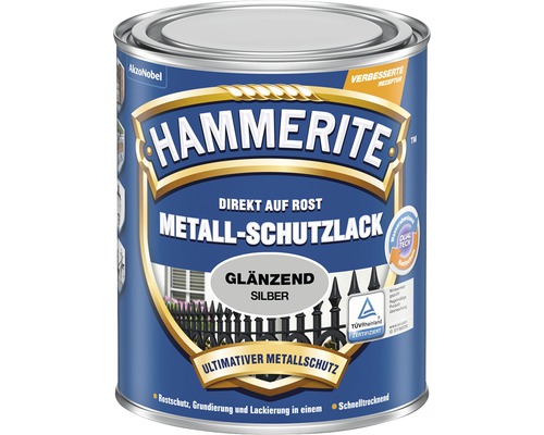 HAMMERITE Metaalbeschermverf Glanzend Zilvergrijs 250 ml