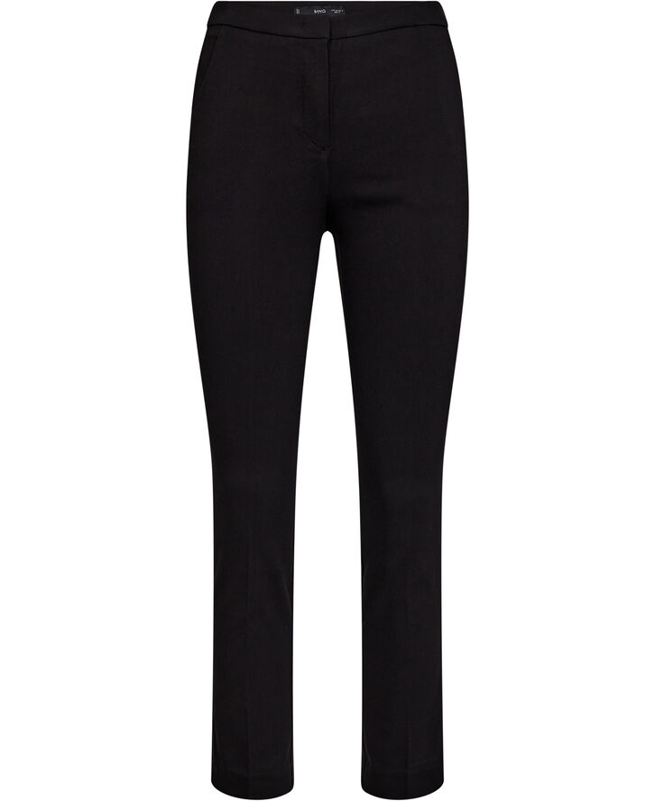 MANGO Crop skinny trousers Black
