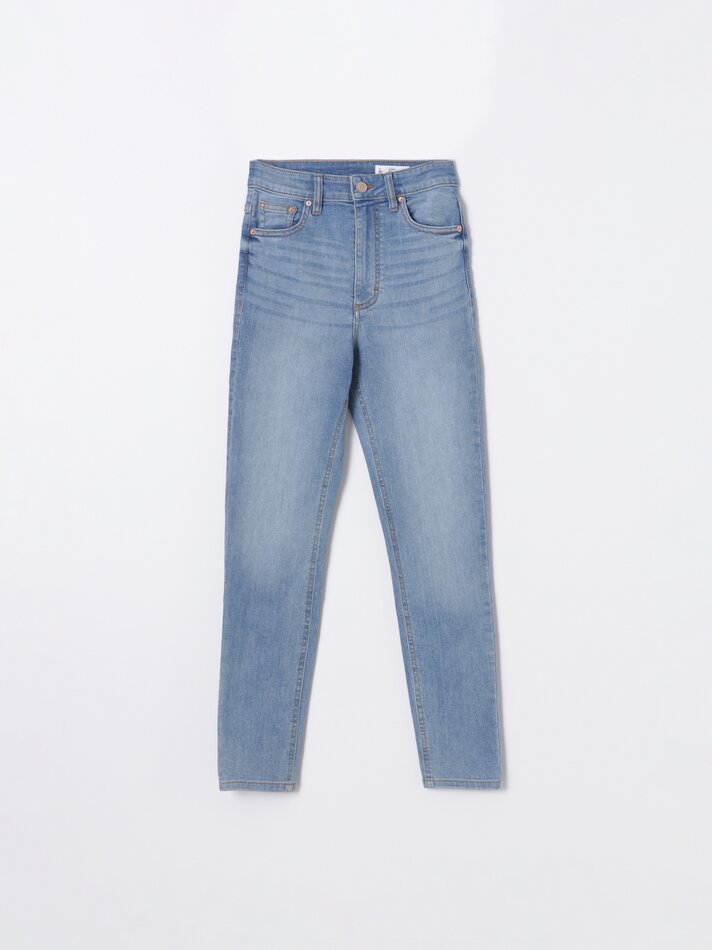 Calça jeans skinny de cintura alta - Índigo