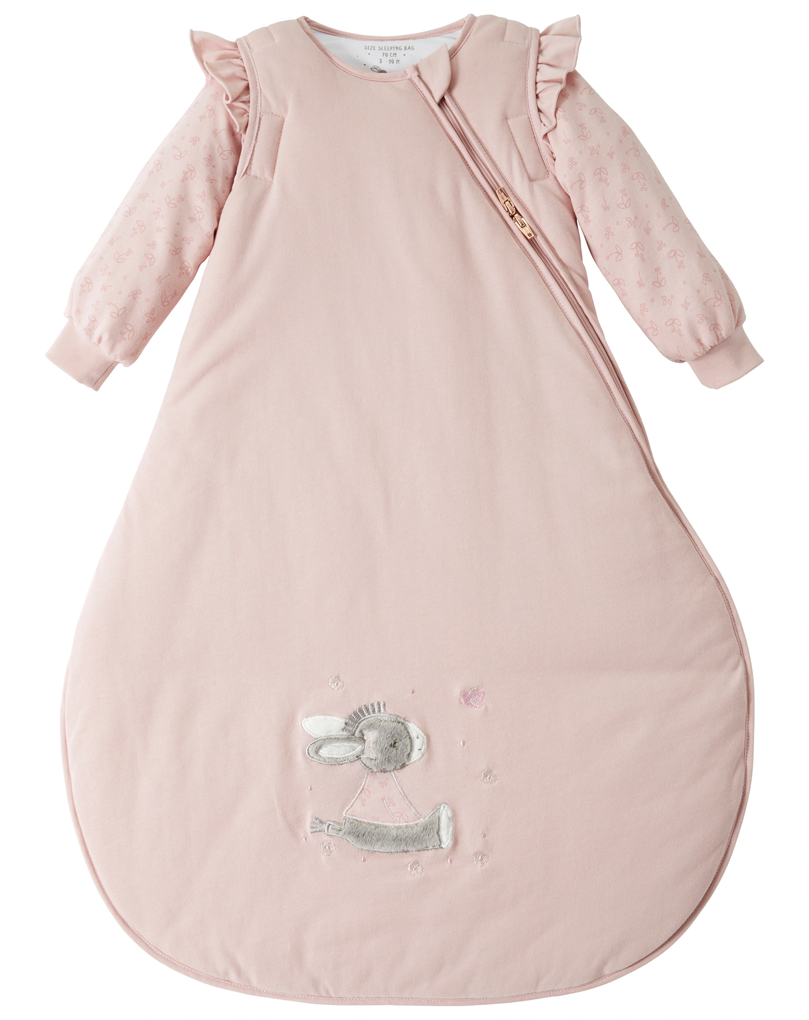 Schlafsack EMMI GIRL BLÜMCHEN mit Ärmeln in zartrosa